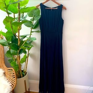 Eliza J pleated navy maxi dress